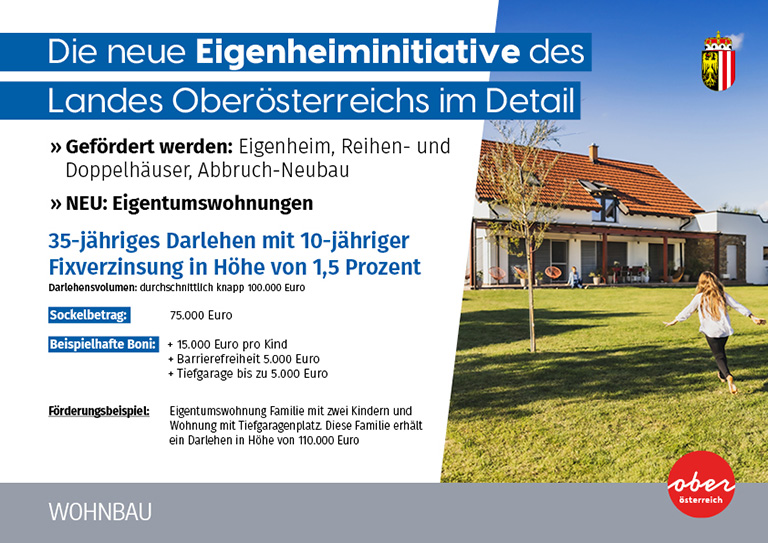 Übersicht Eigenheiminitiative Land OÖ