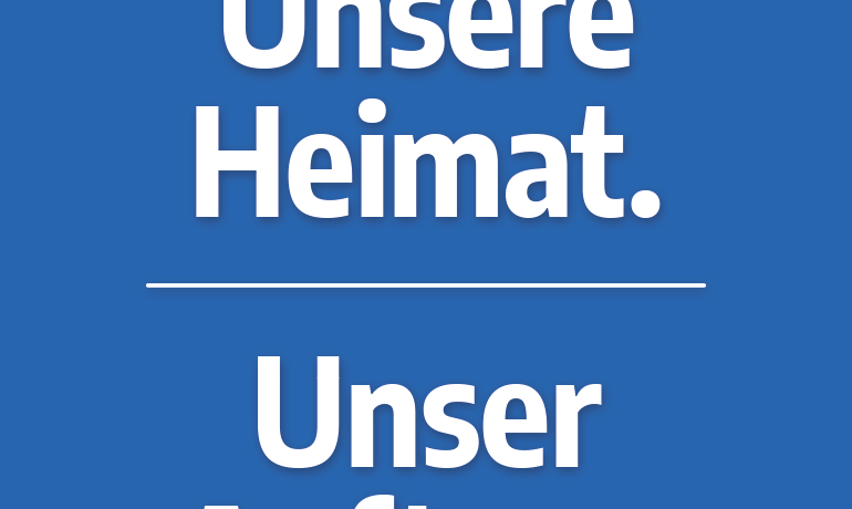 „Unsere Heimat. Unser Auftrag.“ – Hochformat