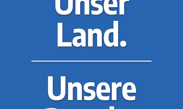 „Unser Land. Unsere Regeln.“ – Hochformat