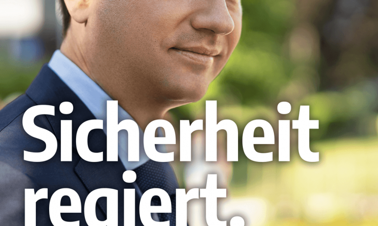 „Sicherheit regiert.“ – Hochformat