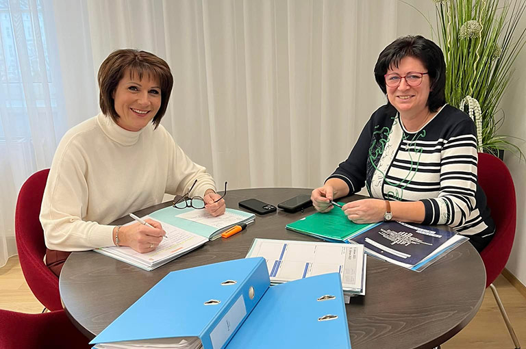 Sabine Binder und Rosa Ecker